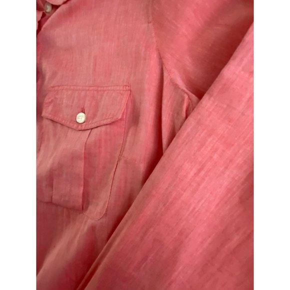 J. Crew The Perfect Shirt Peach Sz XS Extra Small - Picture 6 of 8